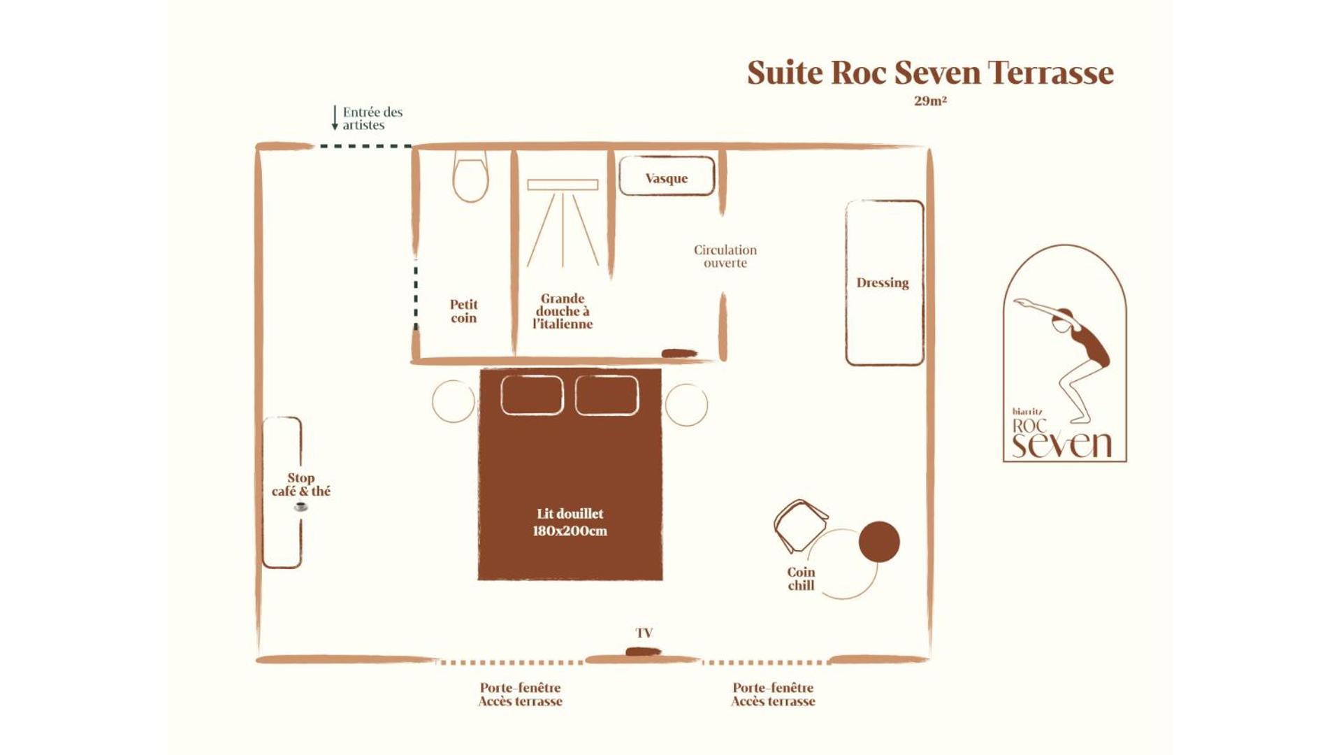 Roc Seven Biarritz Hotel Bagian luar foto